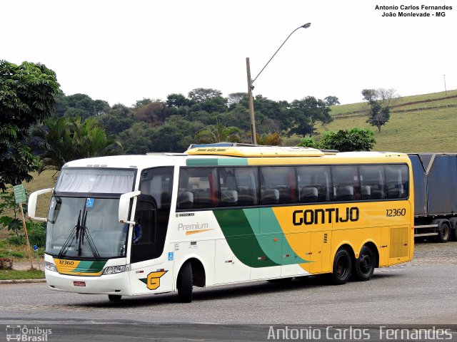 Empresa Gontijo de Transportes 12360 na cidade de João Monlevade, Minas Gerais, Brasil, por Antonio Carlos Fernandes. ID da foto: 4827239.