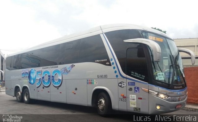 BR-500 Viagens e Turismo RJ 843.003 na cidade de Rio de Janeiro, Rio de Janeiro, Brasil, por Lucas Alves Ferreira. ID da foto: 4875751.