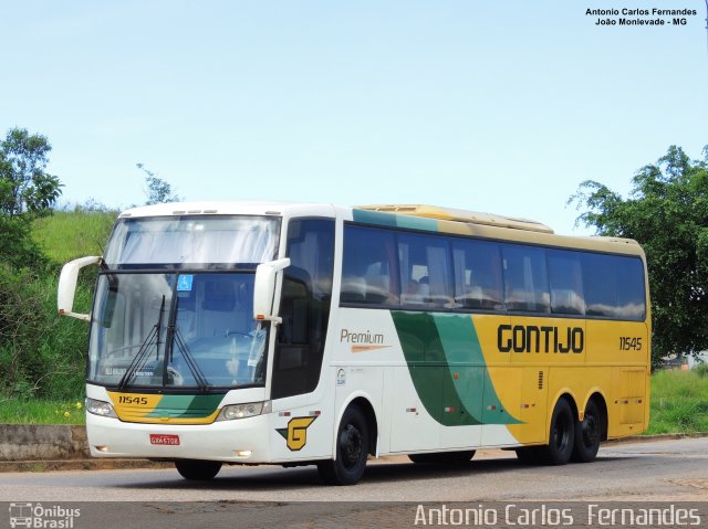 Empresa Gontijo de Transportes 11545 na cidade de João Monlevade, Minas Gerais, Brasil, por Antonio Carlos Fernandes. ID da foto: 4876533.