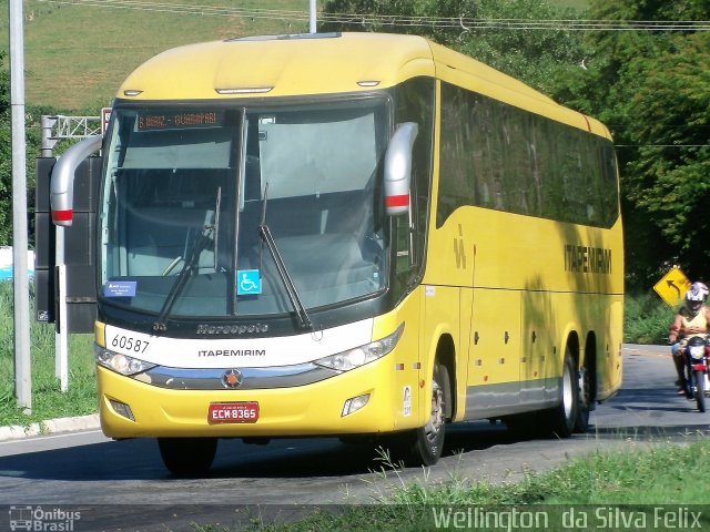 Viação Itapemirim 60587 na cidade de Viana, Espírito Santo, Brasil, por Wellington  da Silva Felix. Número da foto: #4878123.