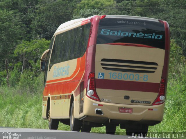 Auto Viação Goianésia 168003-8 na cidade de Jaraguá, Goiás, Brasil, por André Luiz Canon. Número da foto: #4877767.