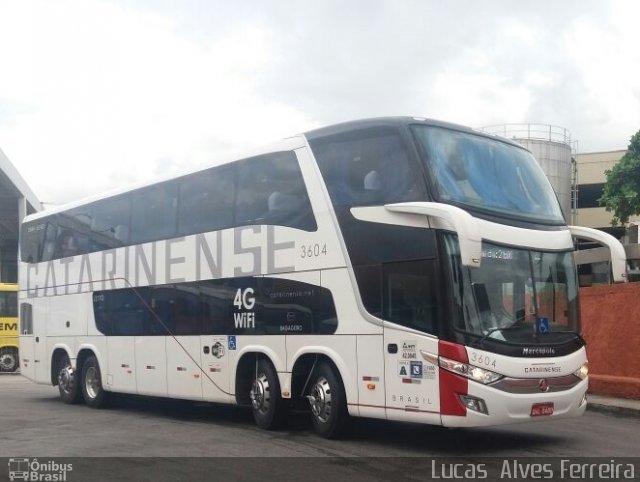 Auto Viação Catarinense 3604 na cidade de Rio de Janeiro, Rio de Janeiro, Brasil, por Lucas Alves Ferreira. Número da foto: #4875754.