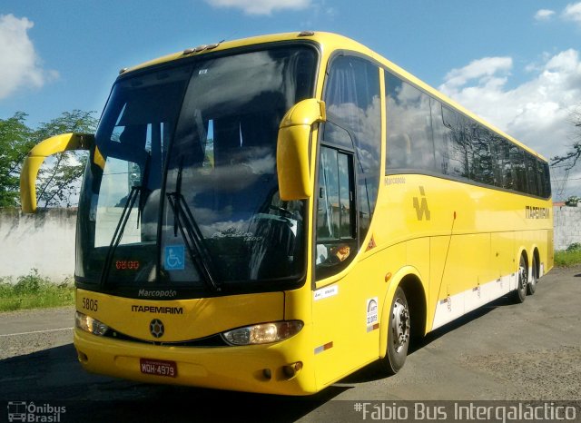 Viação Itapemirim 5805 na cidade de Teresina, Piauí, Brasil, por Fábio Araújo Pinto. ID da foto: 4898894.