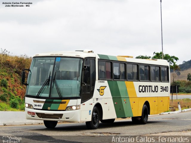 Empresa Gontijo de Transportes 3140 na cidade de João Monlevade, Minas Gerais, Brasil, por Antonio Carlos Fernandes. ID da foto: 4898508.