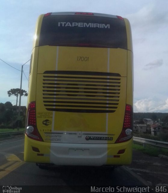 Viação Itapemirim 17001 na cidade de Curitiba, Paraná, Brasil, por Douglas Paternezi. Número da foto: #4898694.