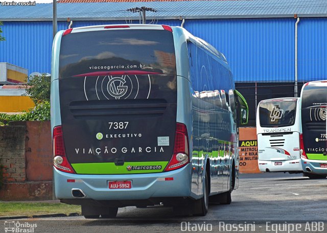 Viação Garcia 7387 na cidade de Sorocaba, São Paulo, Brasil, por Otavio Rossini. Número da foto: #4899224.