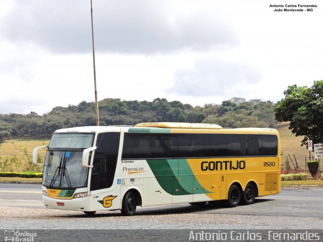 Empresa Gontijo de Transportes 11580 na cidade de João Monlevade, Minas Gerais, Brasil, por Antonio Carlos Fernandes. ID da foto: 4898498.