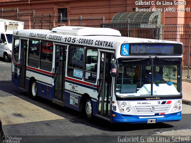 Transportes América S.A.C.I. 18 na cidade de Ciudad Autónoma de Buenos Aires, Argentina, por Gabriel Giacomin de Lima. Número da foto: #4904673.