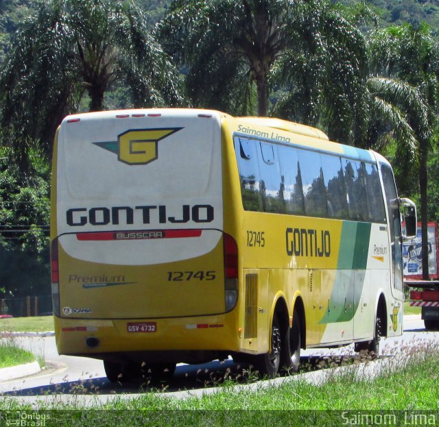 Empresa Gontijo de Transportes 12745 na cidade de Viana, Espírito Santo, Brasil, por Saimom  Lima. Número da foto: #4902707.