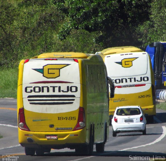 Empresa Gontijo de Transportes 18485 na cidade de Viana, Espírito Santo, Brasil, por Saimom  Lima. Número da foto: #4902718.