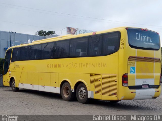 Viação Itapemirim 8863 na cidade de Milagres, Bahia, Brasil, por Gabriel Bispo. Número da foto: #4904021.