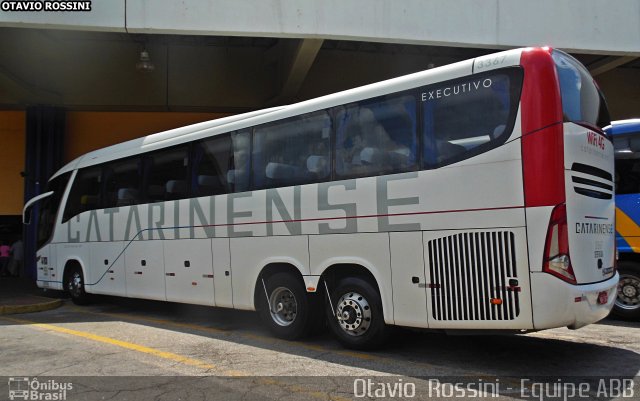 Auto Viação Catarinense 3367 na cidade de Sorocaba, São Paulo, Brasil, por Otavio Rossini. ID da foto: 4904015.