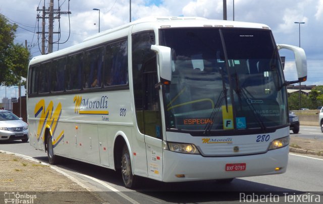 Morolli Transportes e Turismo 280 na cidade de São Paulo, São Paulo, Brasil, por Roberto Teixeira. ID da foto: 4904872.