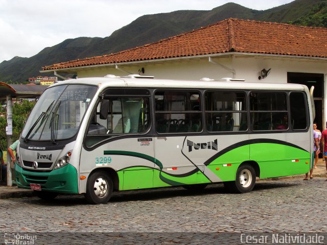 Turin Transportes 3299 na cidade de Ouro Preto, Minas Gerais, Brasil, por César Natividade. Número da foto: #4907385.