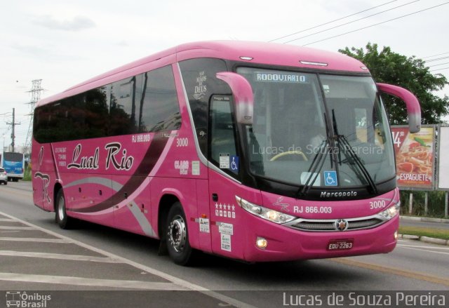 Lual Rio Turismo e Fretamento 3000 na cidade de Campos dos Goytacazes, Rio de Janeiro, Brasil, por Lucas de Souza Pereira. ID da foto: 4905499.