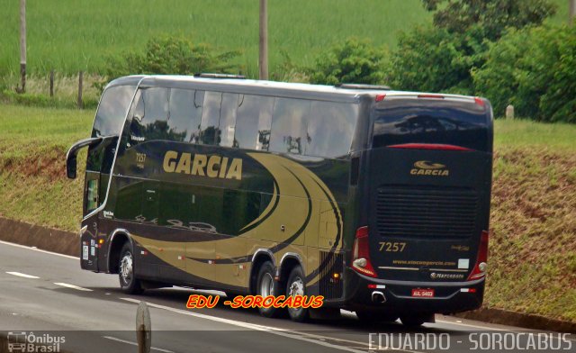 Viação Garcia 7257 na cidade de Santa Cruz do Rio Pardo, São Paulo, Brasil, por EDUARDO - SOROCABUS. Número da foto: #4907250.