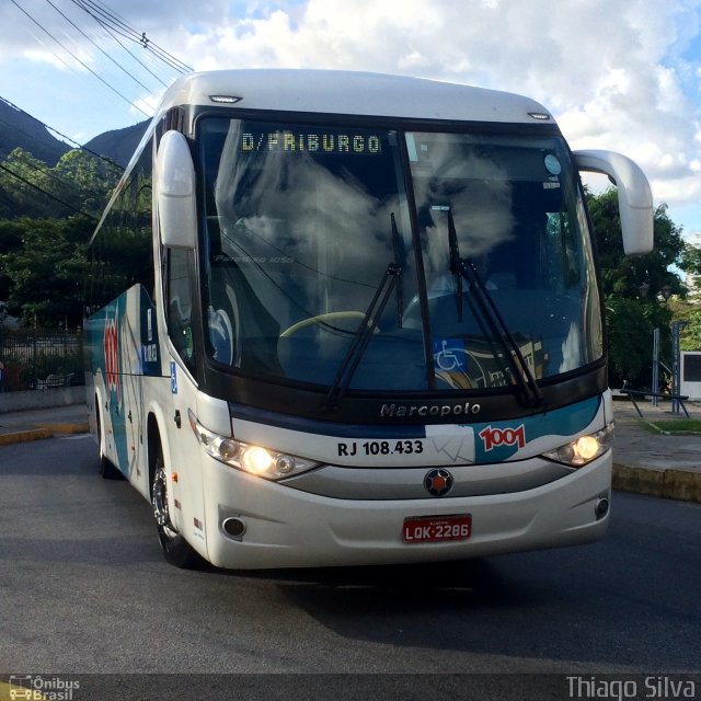 Auto Viação 1001 RJ 108.433 na cidade de Nova Friburgo, Rio de Janeiro, Brasil, por Thiago Silva. ID da foto: 4905869.