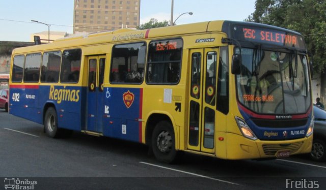 Auto Viação Reginas RJ 110.402 na cidade de Rio de Janeiro, Rio de Janeiro, Brasil, por Lucas de Freitas Fonseca. Número da foto: #4907865.