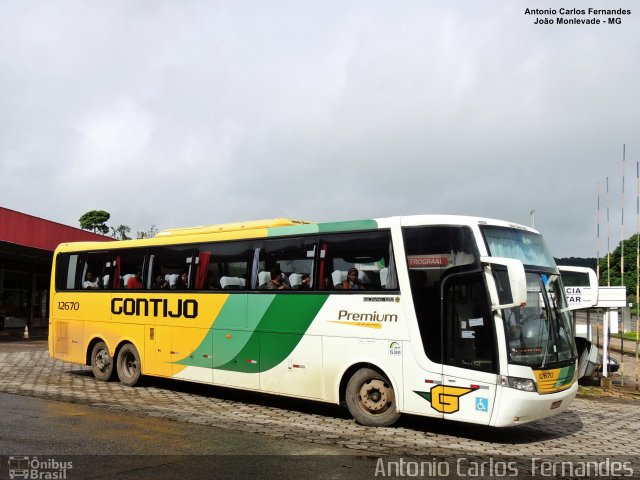 Empresa Gontijo de Transportes 12670 na cidade de João Monlevade, Minas Gerais, Brasil, por Antonio Carlos Fernandes. Número da foto: #4908350.