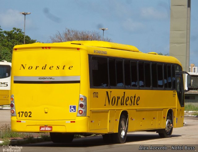 Viação Nordeste 1702 na cidade de Natal, Rio Grande do Norte, Brasil, por Alexsandro  Azevedo. Número da foto: #4908784.
