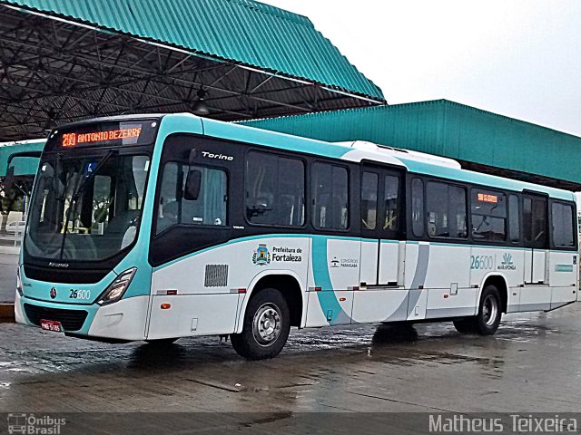 Maraponga Transportes 26600 na cidade de Fortaleza, Ceará, Brasil, por Matheus Lima Teixeira. Número da foto: #4909522.