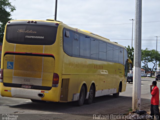 Viação Itapemirim 5505 na cidade de Aracaju, Sergipe, Brasil, por Rafael Rodrigues Forencio. ID da foto: 4910466.