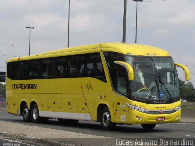 Viação Itapemirim 60731 na cidade de São Paulo, São Paulo, Brasil, por Lucas Adriano Bernardino. ID da foto: 4912259.