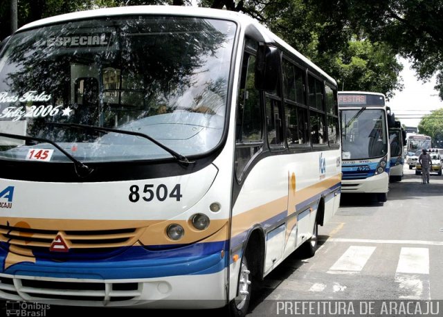 VCA - Viação Cidade de Aracaju 8504 na cidade de Aracaju, Sergipe, Brasil, por Julio Cesar  Barbosa Martins. Número da foto: #4916075.
