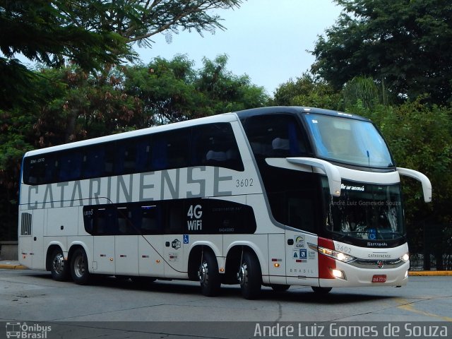 Auto Viação Catarinense 3602 na cidade de São Paulo, São Paulo, Brasil, por André Luiz Gomes de Souza. Número da foto: #4916520.