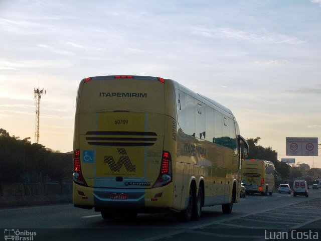 Viação Itapemirim 60709 na cidade de Nova Iguaçu, Rio de Janeiro, Brasil, por Luan Costa. Número da foto: #4917366.