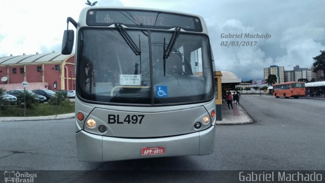 Transporte Coletivo Glória BL497 na cidade de Curitiba, Paraná, Brasil, por Gabriel Machado. ID da foto: 4917354.