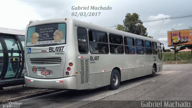 Transporte Coletivo Glória BL497 na cidade de Curitiba, Paraná, Brasil, por Gabriel Machado. Número da foto: #4917352.