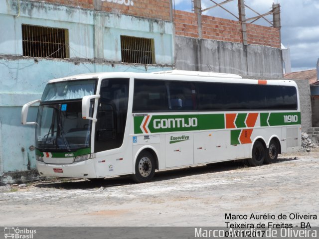Empresa Gontijo de Transportes 11910 na cidade de Teixeira de Freitas, Bahia, Brasil, por Marco Aurélio de Oliveira. Número da foto: #4916828.