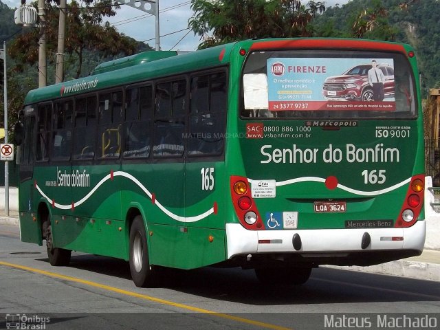 Viação Senhor do Bonfim 165 na cidade de Angra dos Reis, Rio de Janeiro, Brasil, por Mateus Machado. Número da foto: #4920933.