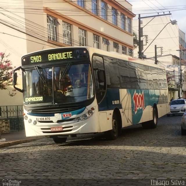 Auto Viação 1001 RJ 108.870 na cidade de Nova Friburgo, Rio de Janeiro, Brasil, por Thiago Silva. ID da foto: 4920664.