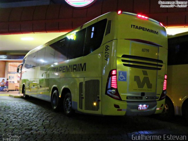 Viação Itapemirim 60799 na cidade de Registro, São Paulo, Brasil, por Guilherme Estevan. Número da foto: #4919693.