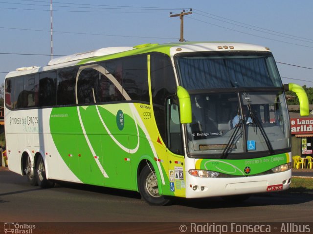 Expresso Princesa dos Campos 5559 na cidade de Foz do Iguaçu, Paraná, Brasil, por Rodrigo Fonseca. ID da foto: 4920565.