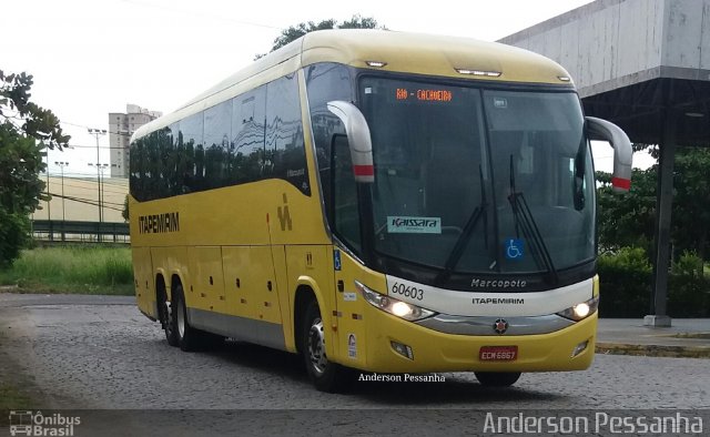 Viação Itapemirim 60603 na cidade de Campos dos Goytacazes, Rio de Janeiro, Brasil, por Anderson Pessanha. ID da foto: 4920412.