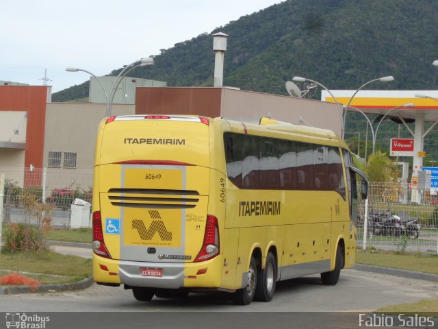 Viação Itapemirim 60649 na cidade de Guarapari, Espírito Santo, Brasil, por Fábio Sales. ID da foto: 4879180.