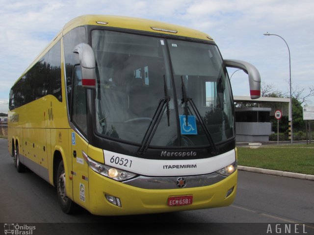 Viação Itapemirim 60521 na cidade de Brasília, Distrito Federal, Brasil, por Agnel Gomes. ID da foto: 4878856.