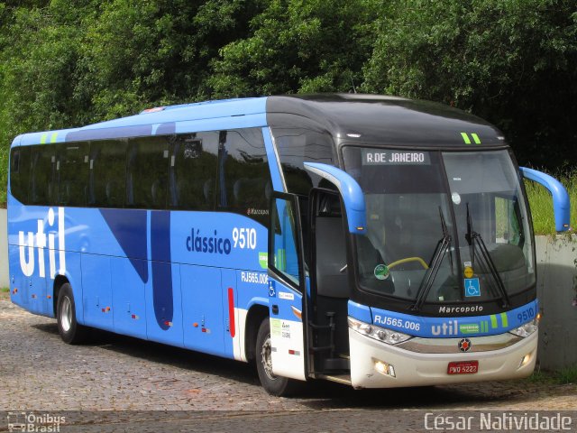 UTIL - União Transporte Interestadual de Luxo 9510 na cidade de Ouro Preto, Minas Gerais, Brasil, por César Natividade. Número da foto: #4879942.