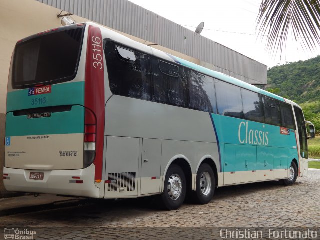 Empresa de Ônibus Nossa Senhora da Penha 35116 na cidade de Leopoldina, Minas Gerais, Brasil, por Christian  Fortunato. ID da foto: 4879962.