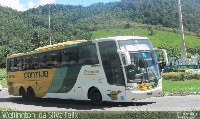 Empresa Gontijo de Transportes 12495 na cidade de Viana, Espírito Santo, Brasil, por Wellington  da Silva Felix. ID da foto: 4879602.