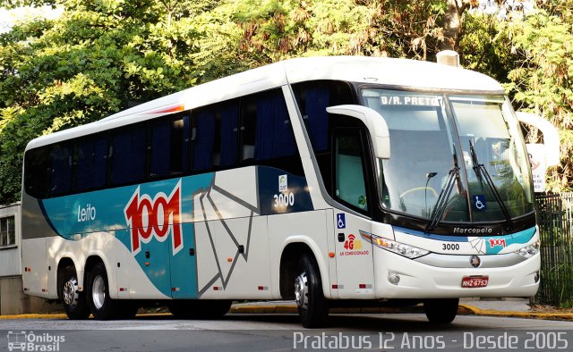 Auto Viação 1001 3000 na cidade de São Paulo, São Paulo, Brasil, por Cristiano Soares da Silva. ID da foto: 4880239.