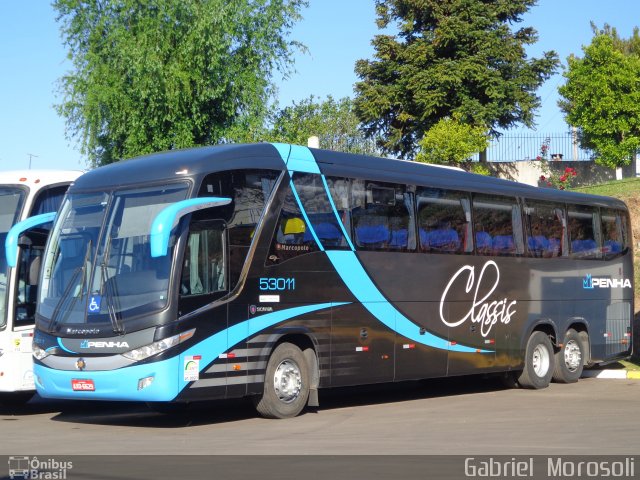 Empresa de Ônibus Nossa Senhora da Penha 53011 na cidade de Santana do Livramento, Rio Grande do Sul, Brasil, por Gabriel  Morosoli. Número da foto: #4878874.