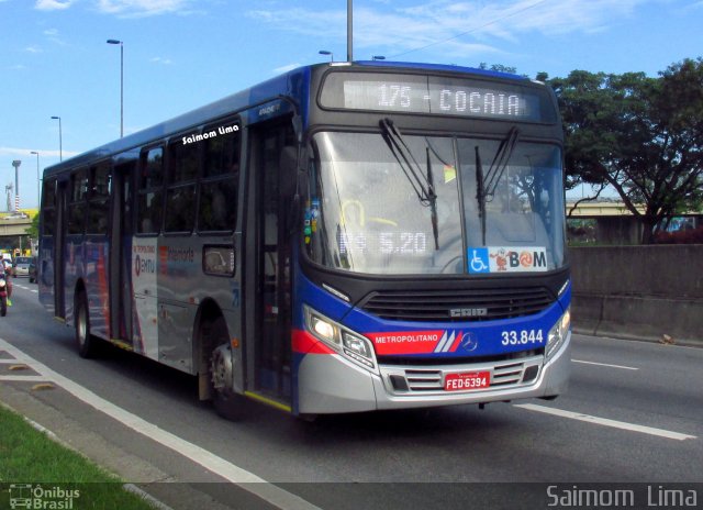 Guarulhos Transportes 33.844 na cidade de São Paulo, São Paulo, Brasil, por Saimom  Lima. ID da foto: 4879935.