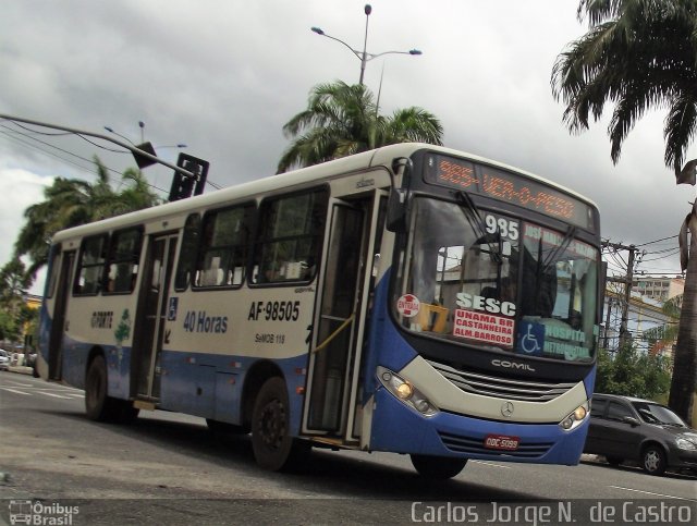 Viação Forte AF-98505 na cidade de Belém, Pará, Brasil, por Carlos Jorge N.  de Castro. ID da foto: 4879688.