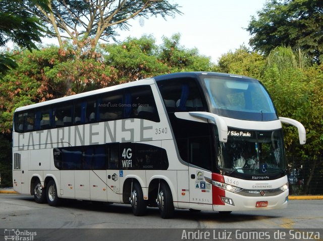 Auto Viação Catarinense 3540 na cidade de São Paulo, São Paulo, Brasil, por André Luiz Gomes de Souza. Número da foto: #4921558.