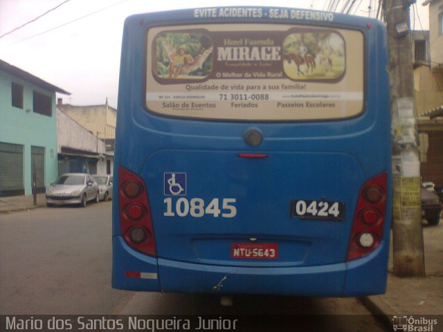 Concessionária Salvador Norte - CSN Transportes 10845 na cidade de Salvador, Bahia, Brasil, por Mario dos Santos Nogueira Junior. Número da foto: #4923070.