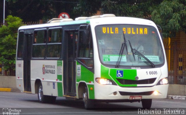 Transcooper > Norte Buss 1 6605 na cidade de São Paulo, São Paulo, Brasil, por Roberto Teixeira. ID da foto: 4923655.